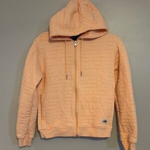 The North Face Light Orange Quilted Hoodie